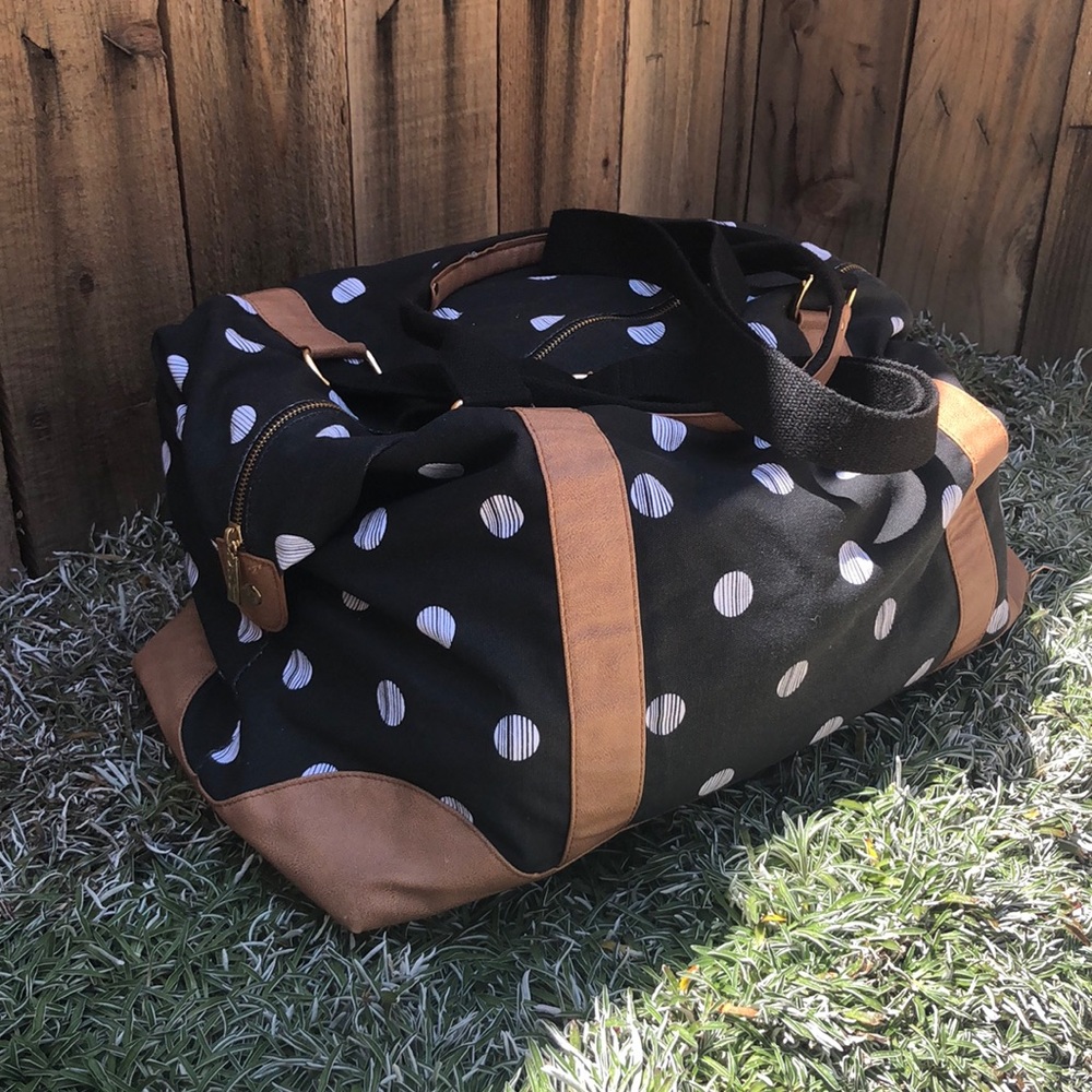 Merona Polka Dot Overnight bag